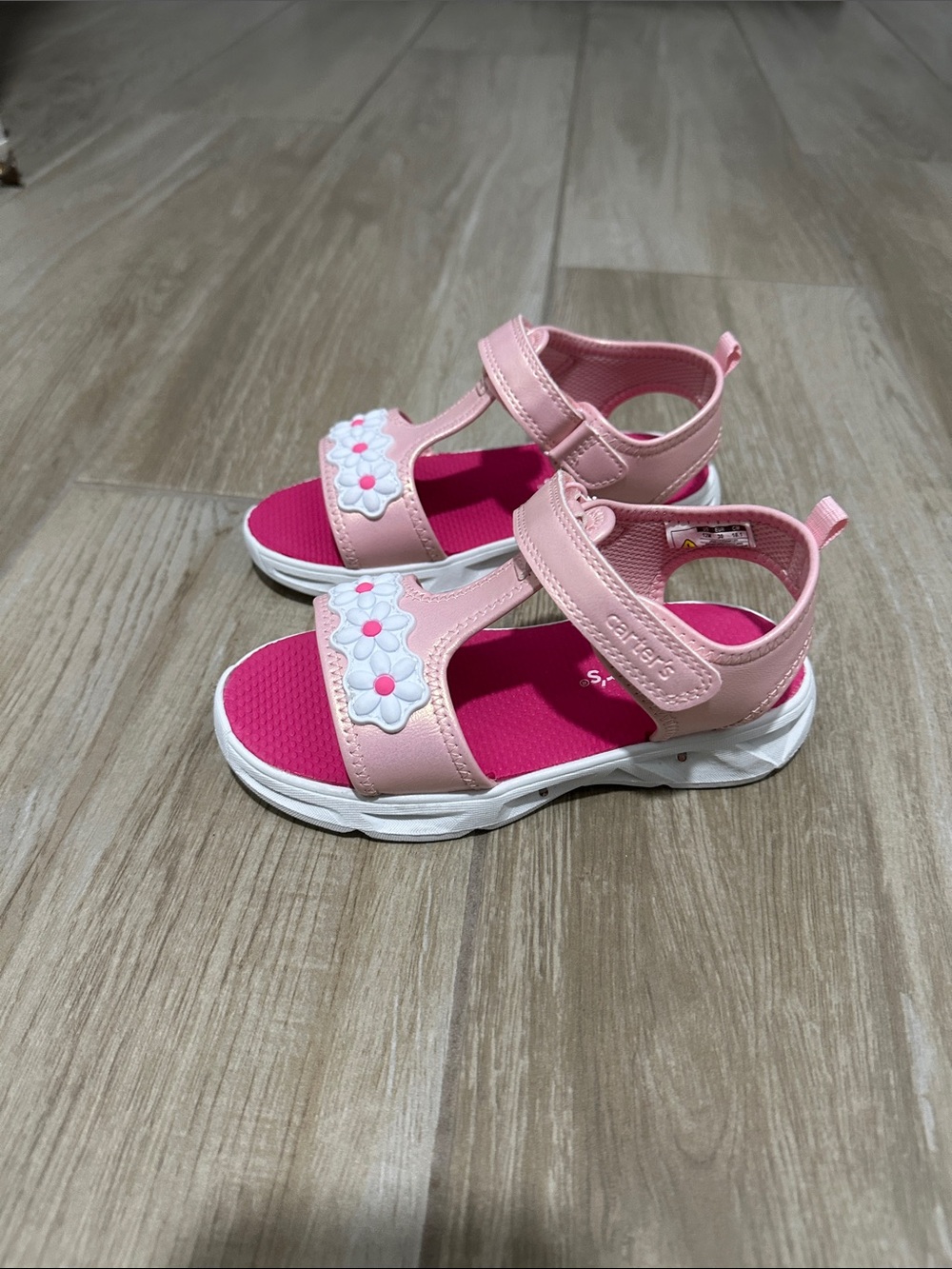 Carter's Pink Floral Light-Up Kids Sandals